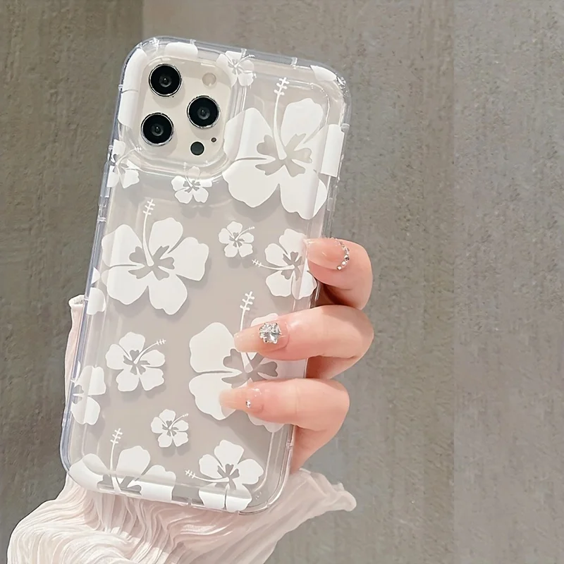 Funda de teléfono suave anticaída con flores multicolores para iPhone 14, 13, 12, 11, 15 16 Pro Max SE XR X XS 7 8 Plus, funda de cojín transparente - imagen 5