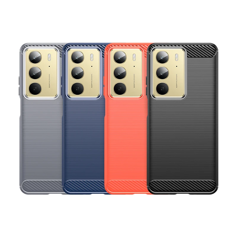Para Realme C75 funda OPPO Realme C75 Capas fibra de carbono teléfono parachoques trasero a prueba de golpes TPU suave Fundas Realme C75 RealmeC75 - imagen 2