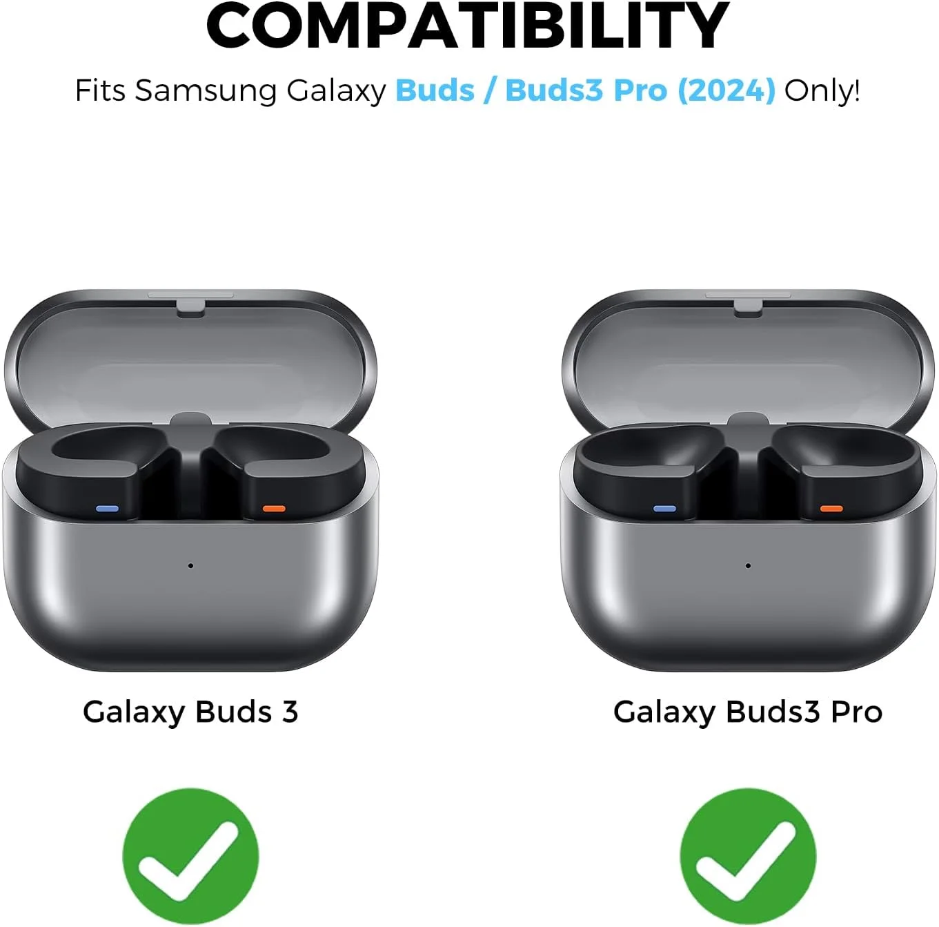 Funda transparente para Samsung Galaxy Buds3 Pro y Galaxy Buds 3 (2024) [Anti-amarillento] Fundas protectoras de TPU suave Compatible con la piel - imagen 2