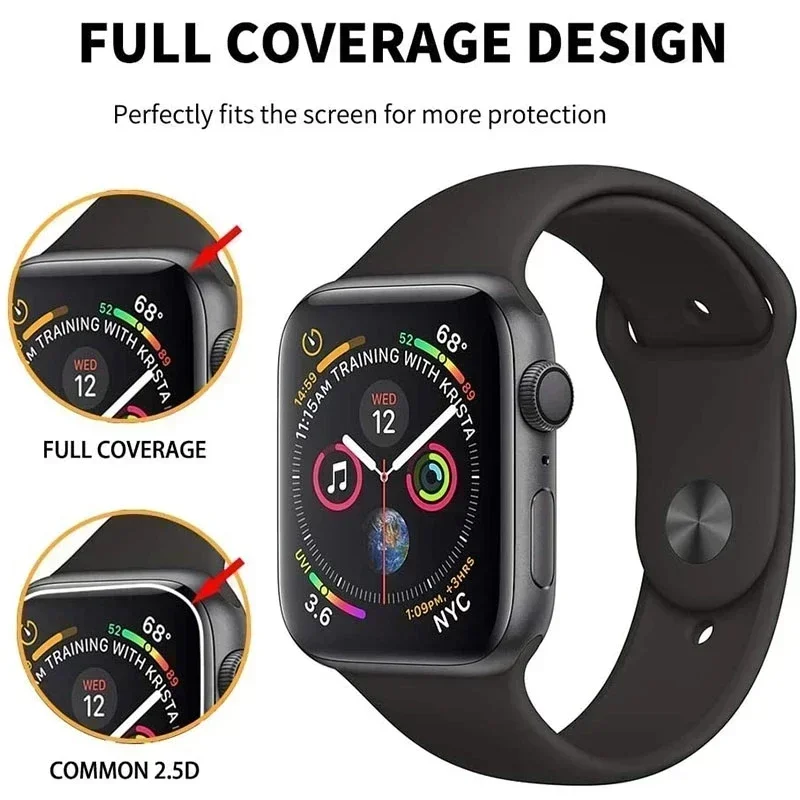 5 uds Protector de pantalla para Apple Watch 10 9 8 7 6 5 40MM 41MM 42MM 44MM 45MM 46MM película cerámica para IWatch Ultra 49MM no vidrio - imagen 3