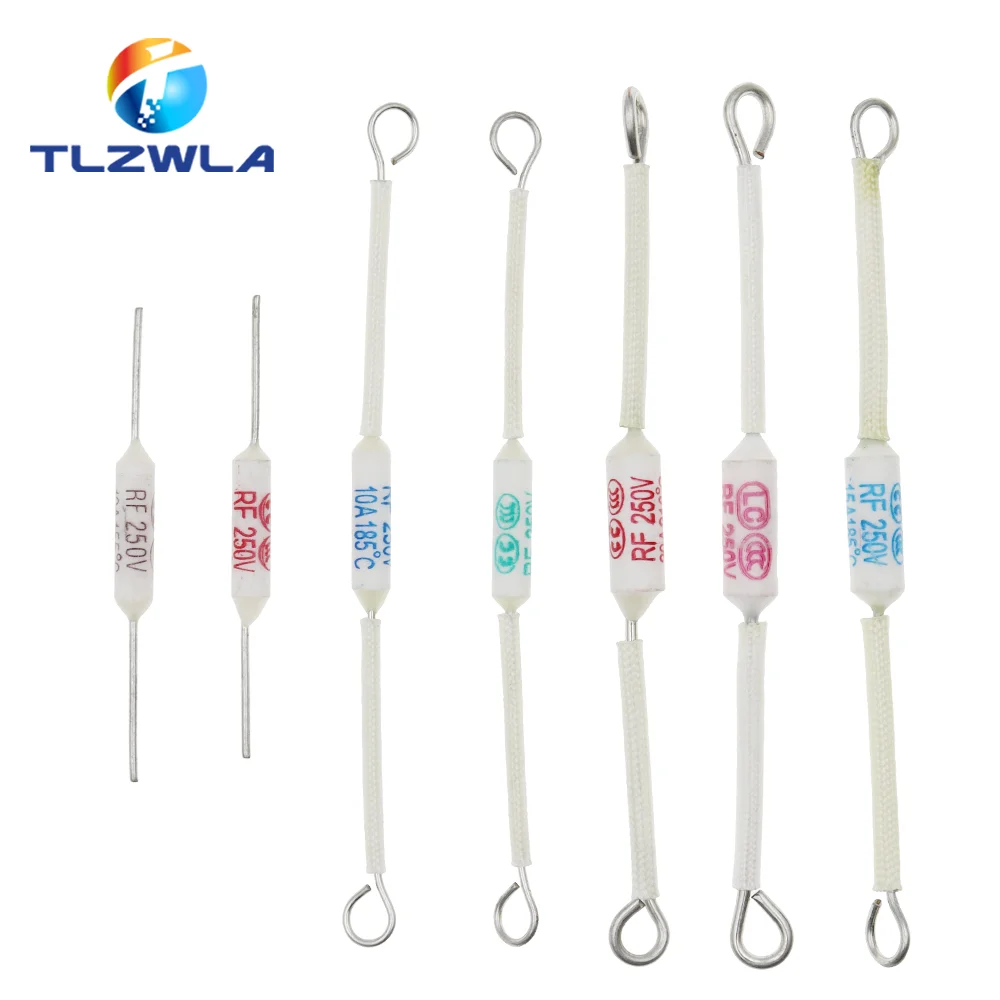 Interruptor de temperatura RF de 5 piezas para olla arrocera, fusible térmico de cerámica, corte, 10A/130C/155C/165C/185C 15A/20A/185C 20A/216C/240C