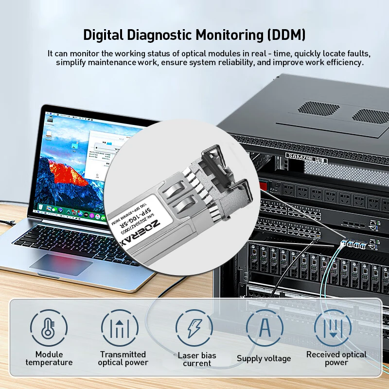Transceptor Ethernet Natalink 10G SFP+ SR LC 850nm Módulo óptico dúplex multimodo Cisco, Ubiquiti, Netgear, Fortinet, Mikrotik - imagen 4