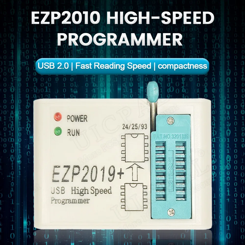Programador USB SPI de alta velocidad USB 2,0 para 24 25 93 EEPROM 25 Chip BIOS Flash con Kit de grabadora de Clip de enchufe SOP EZP2019 - imagen 2
