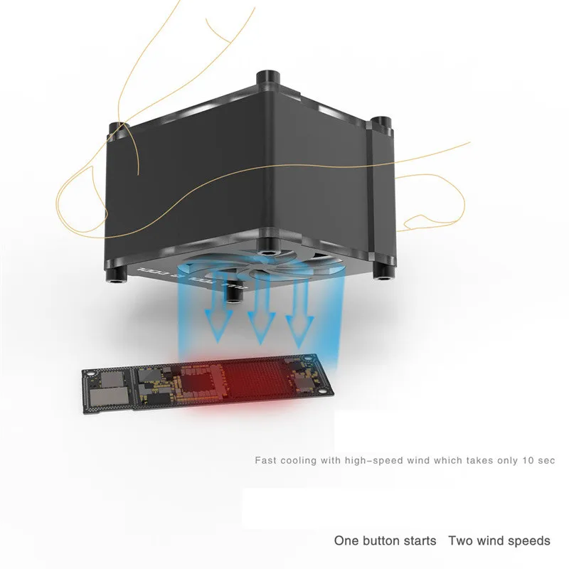 2UUL DA99 CUUL Mini ventilador de refrigeración 5V herramienta de disipación de calor de mantenimiento de placa base de teléfono móvil portátil - imagen 5