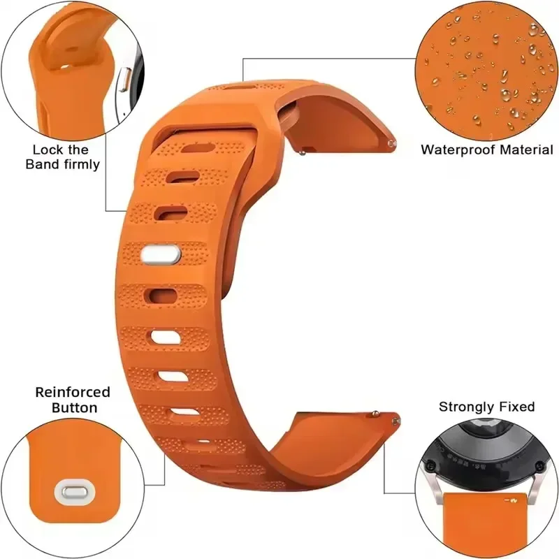 Correa de silicona de 20/22mm para Garmin Forerunner 570 42mm 47mm 265 255 245 165 banda musical para Venu 3/Vivoactive 6 5 Correa de reloj - imagen 5