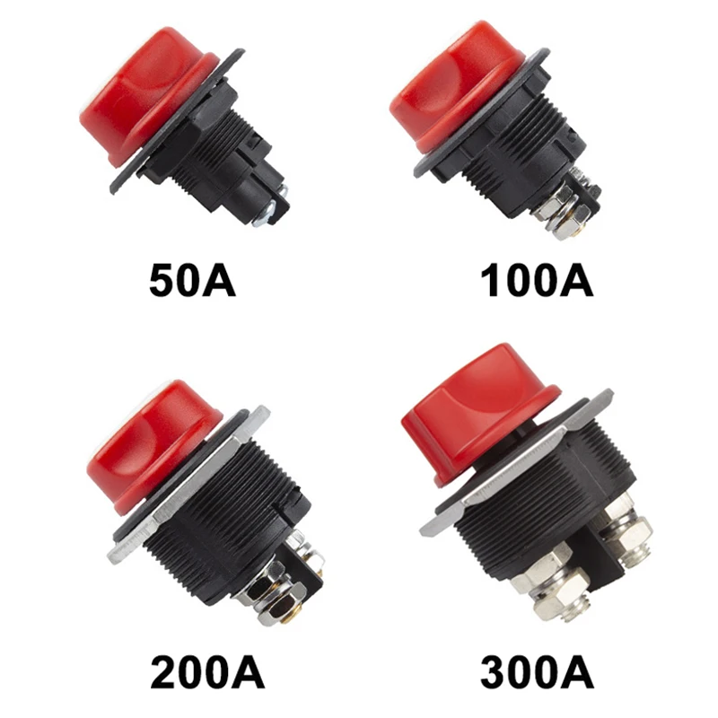 50A 100A 200A 300A desconexión de batería de coche interruptor de corte giratorio 12V 24V DC aislador de potencia accesorios para barcos y motocicletas - imagen 4