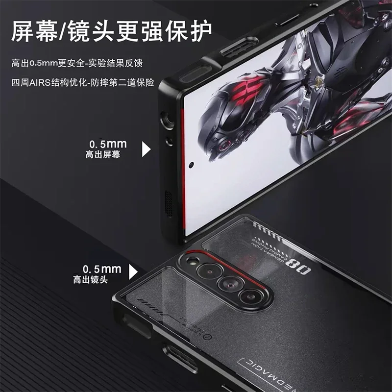 Funda para Red Magic 8 8S Pro, funda trasera transparente para Nubia RedMagic 8s Pro Plus 5G, carcasa protectora para teléfono, parachoques a prueba de golpes - imagen 3