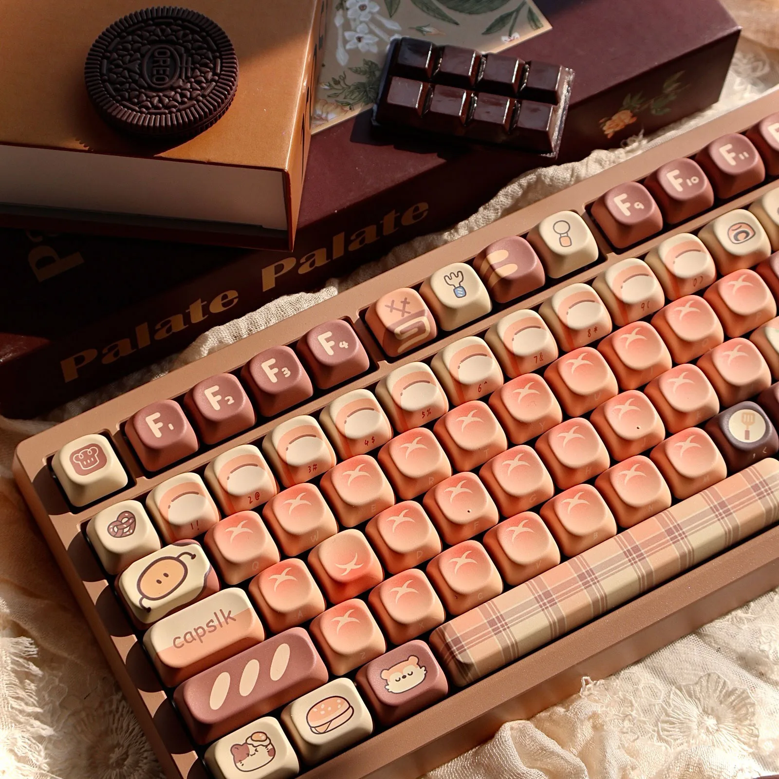 Teclas PBT de 120 teclas, teclas bonitas con tema, altura Chreey/moa, sublimación térmica PBT para teclado mecánico 61 68 75 87 104 - imagen 2