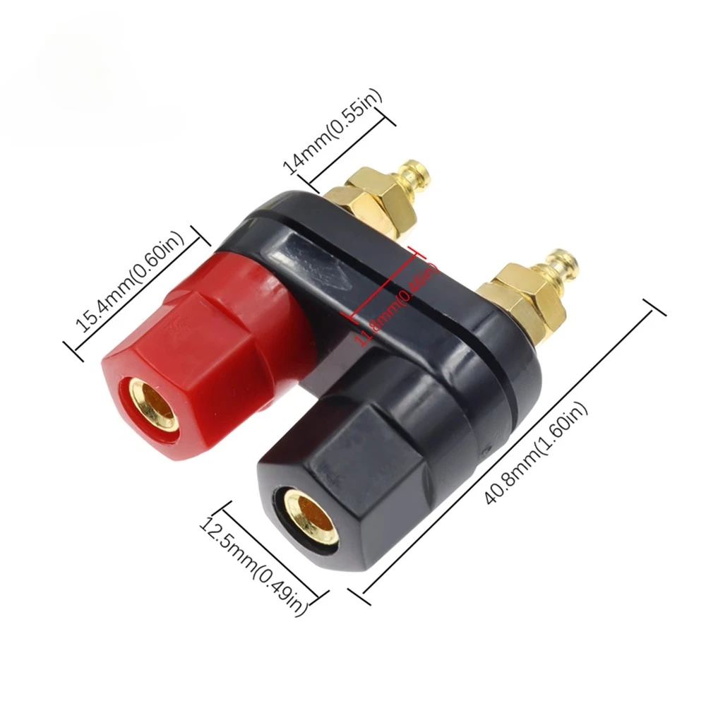 1/2 Uds. Conectores Banana, terminales de pareja, conector rojo y negro, Terminal amplificador, poste de encuadernación, conector Banana para altavoz M20 - imagen 4