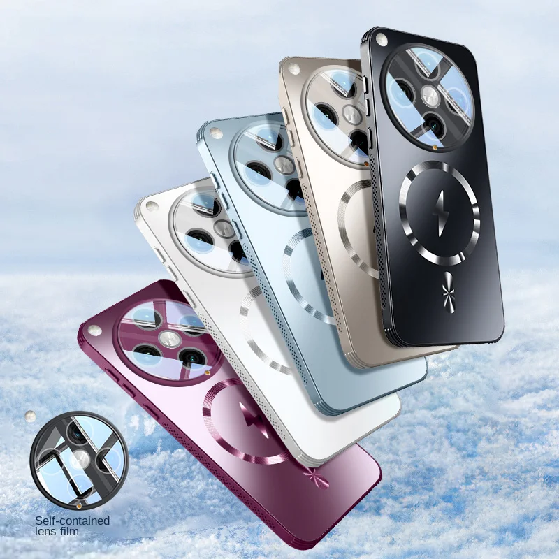 Nueva cubierta completa mate de adsorción de disipación de calor magnética para OPPO Find X7 X8 Pro Magsafe funda trasera sólida a prueba de golpes - imagen 2