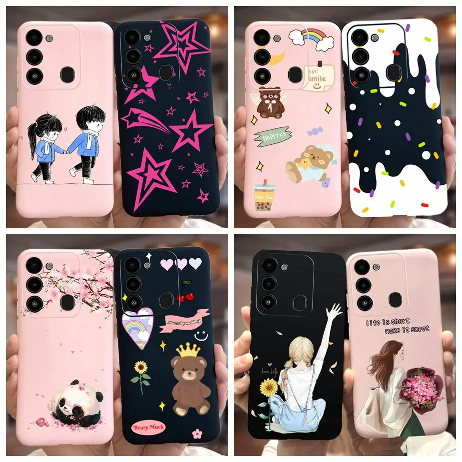 Funda trasera de dibujos animados para Tecno Spark 8C, KG5k, KG5j, KG5n, funda de teléfono para Tecno Spark Go 2022, Fundas blandas Spark8C