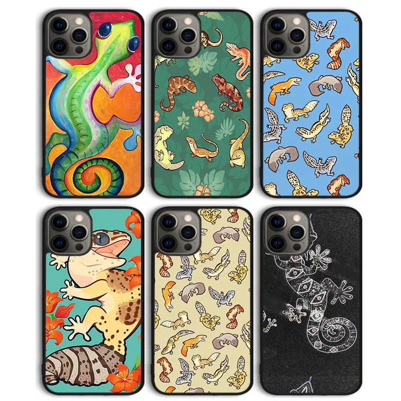 Funda trasera de teléfono Lizards Geckos para iPhone 17 Air 16 15 14 13 11 12 Pro Max PlusS Shell Coque