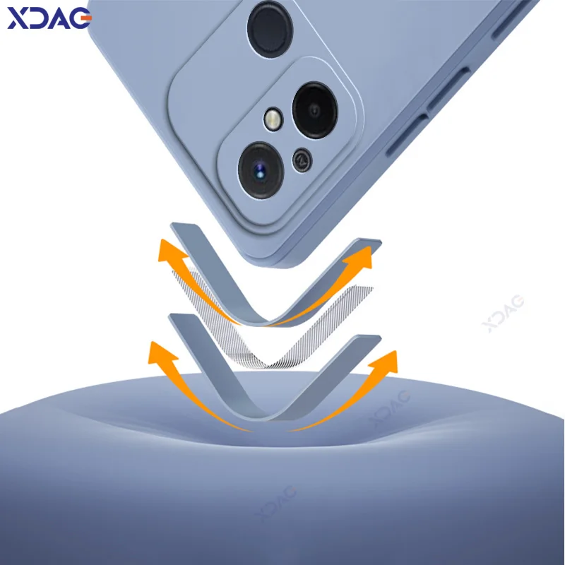 Funda de lujo de doble capa para teléfonos móviles Xiaomi POCO C55, protección de cámara POCOC55, armadura de silicona líquida cuadrada suave a la moda - imagen 4