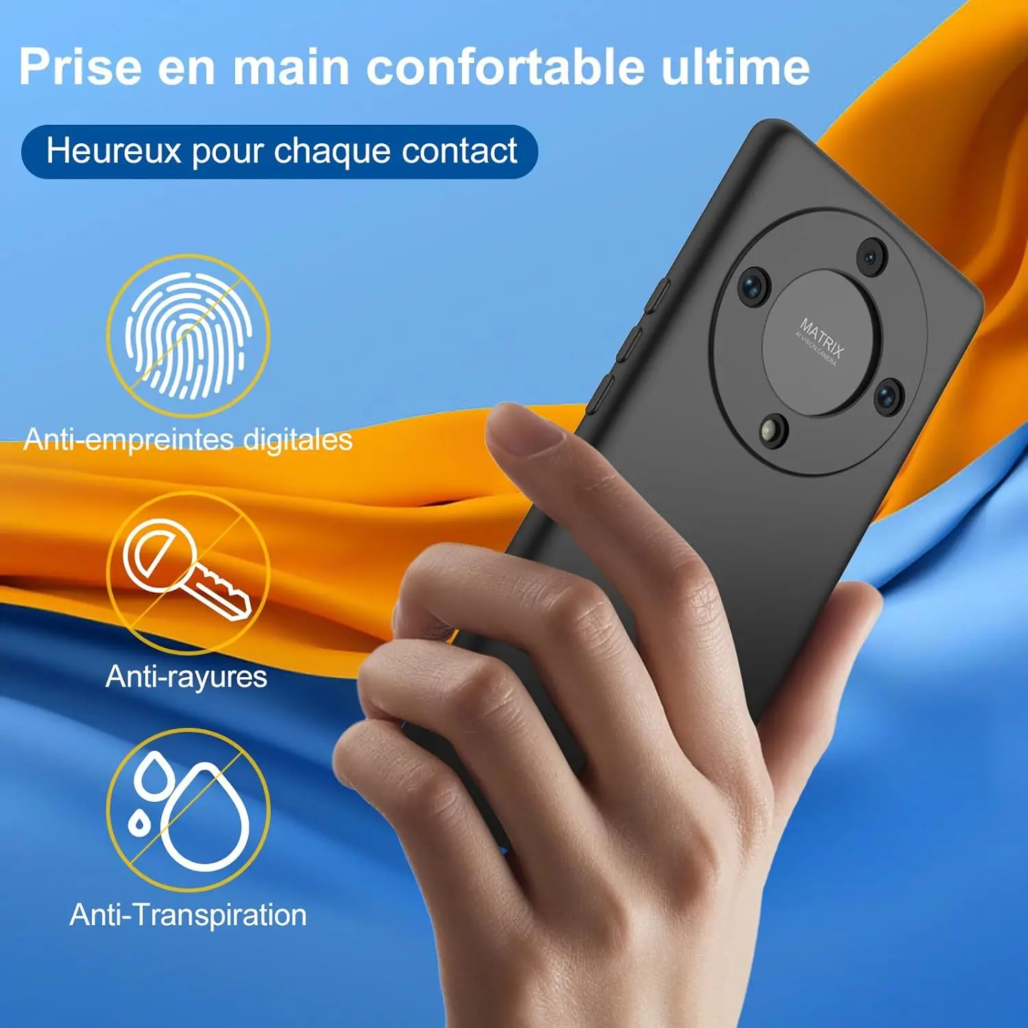 Funda protectora de lente a prueba de golpes de TPU mate negro para Huawei Honor Magic 6 5 Lite X9B X9A - imagen 2