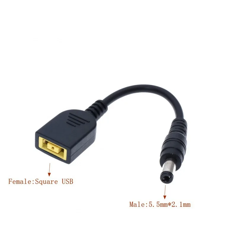 Cable de alimentación CC 4017 puerto cuadrado macho hembra a convertidor DC5525 para computadora portátil - imagen 4
