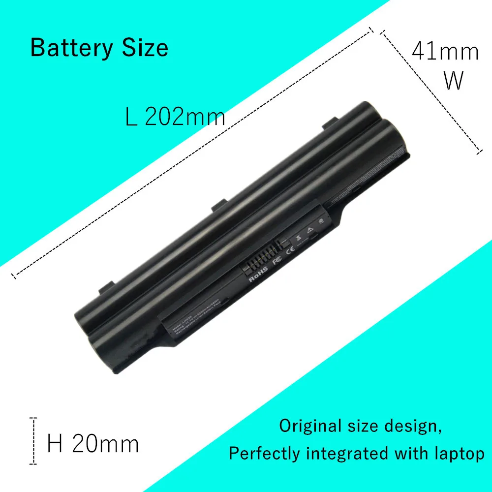 Batería del ordenador portátil para Fujitsu LifeBook A530 A531 AH530 AH531 BH531 LH52/C CP 477891 -01 FPCBP250 FPCBP274 LH520 LH530 LH531 LH701 - imagen 3