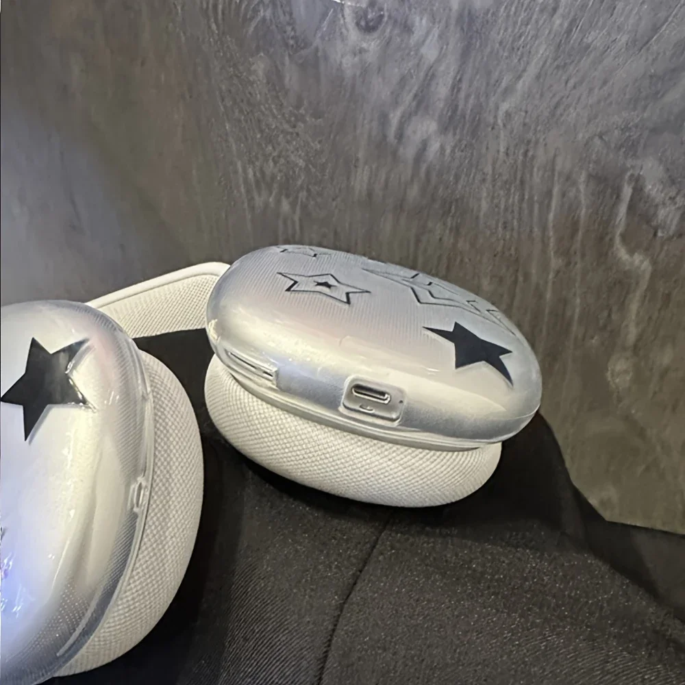 Funda protectora de estrella para Apple Airpods Max, funda para auriculares de silicona suave transparente, accesorios para Airpods Max - imagen 5