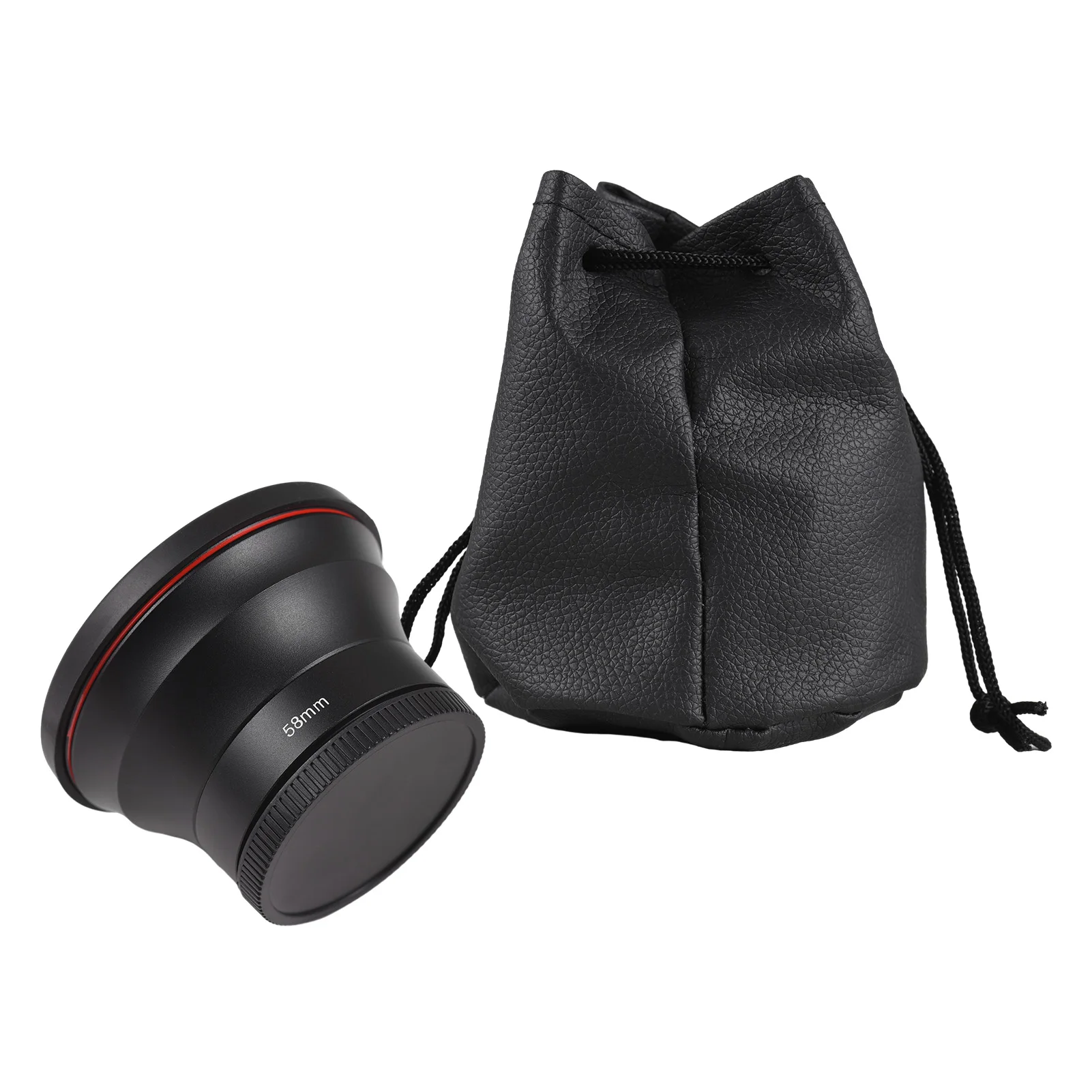 【11.11 Oferta】Kit de lentes de 58 mm Gran angular 0,43X + macro, reemplazo de aleación de aluminio para la serie 70D/80D/T7/T6