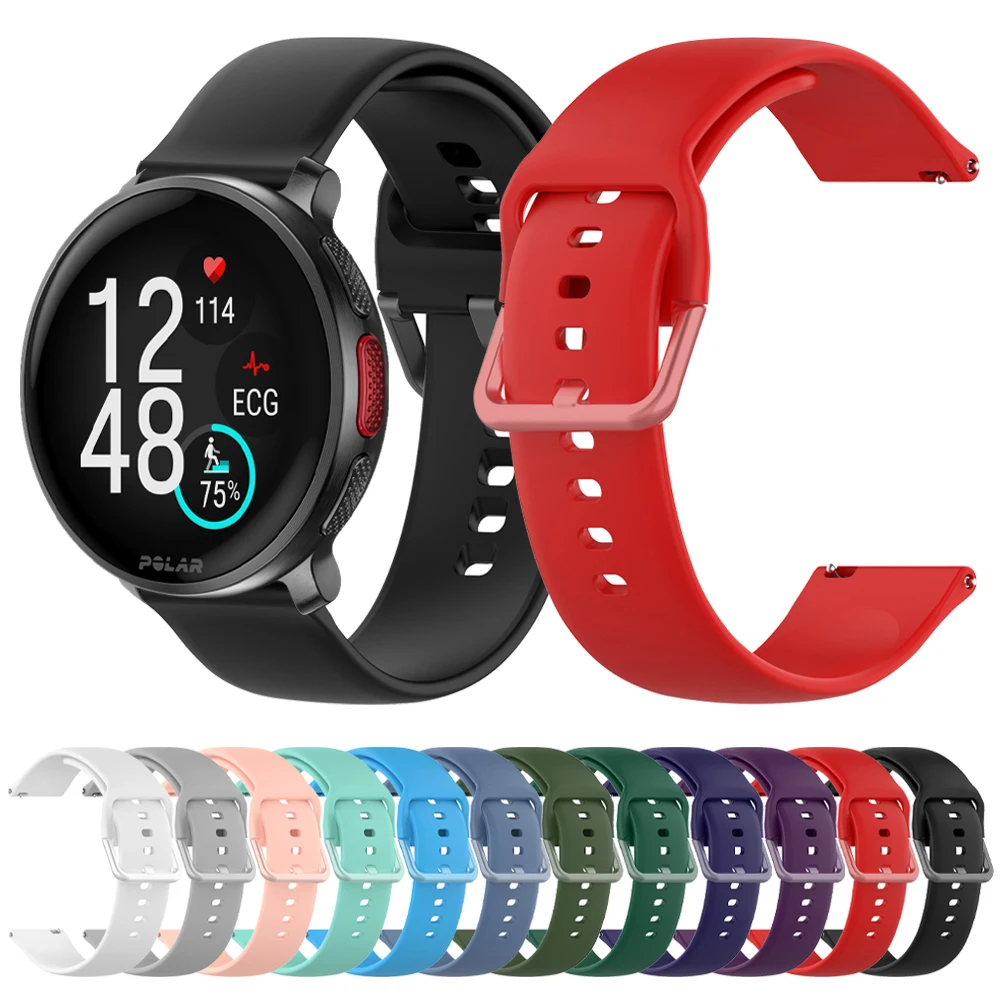Correa de silicona para POLAR IGNITE 2 Band, repuesto transpirable para pulsera POLAR VANTAGE M2 M/UNITE 2/GRIT X, 20mm, 22mm