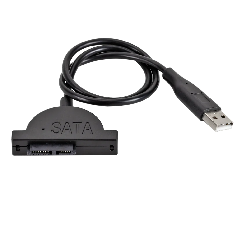 PzzPss-Adaptador USB 2,0 a Mini Sata II, 7 + 6, 13 Pines, para ordenador portátil, CD/DVD ROM, unidad delgada, convertidor de Cable, tornillos de estilo estable, 1 unidad - imagen 4