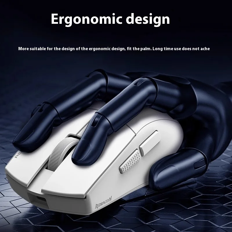 REDRAGON G49 ratón inalámbrico 4K PAW3395 bajo retardo Bluetooth tres modos e-sports Gaming Mouse ligero PC Gamer accesorios Gif - imagen 4