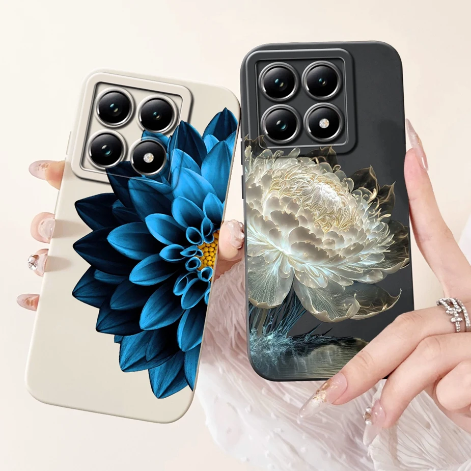 Para Xiaomi 14T Pro 5G funda de lujo con flores pintadas de caramelo funda de silicona suave para Xiaomi Mi 14T Pro 14TPro 5G bolsas de funda trasera - imagen 3