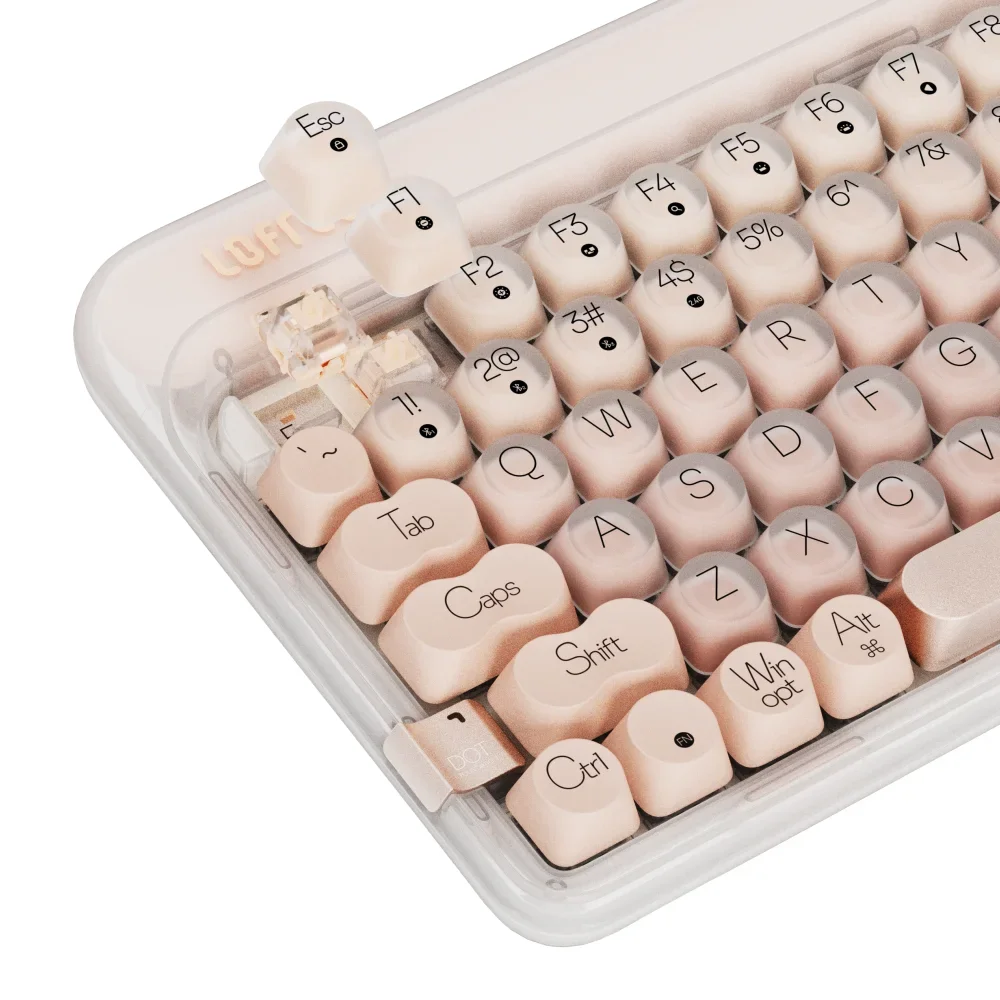 LOFREE DOT-Teclado mecánico "base", inalámbrico, Bluetooth, tres modos, enchufe en caliente y estructura de junta, teclado óptico único - imagen 3