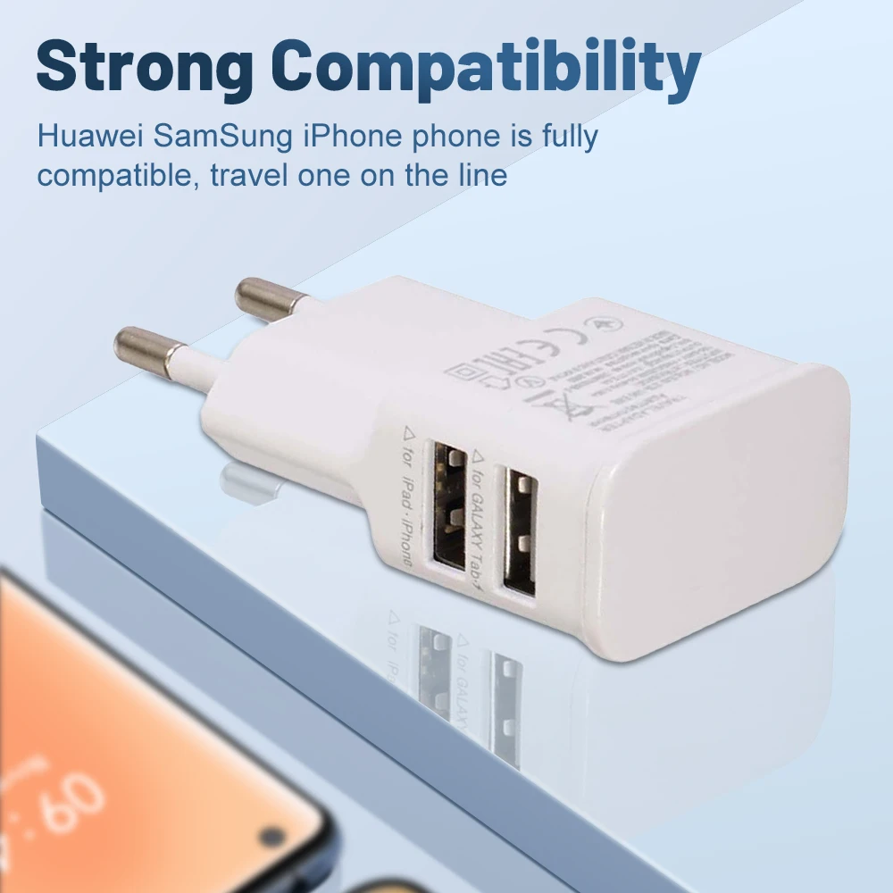 Adaptador de CA Universal, fuente de alimentación de 5V voltios, cargador USB, convertidor de 5V 2A, adaptador de corriente AC a DC 220V a 5V, convertidor de cargador de teléfono - imagen 5