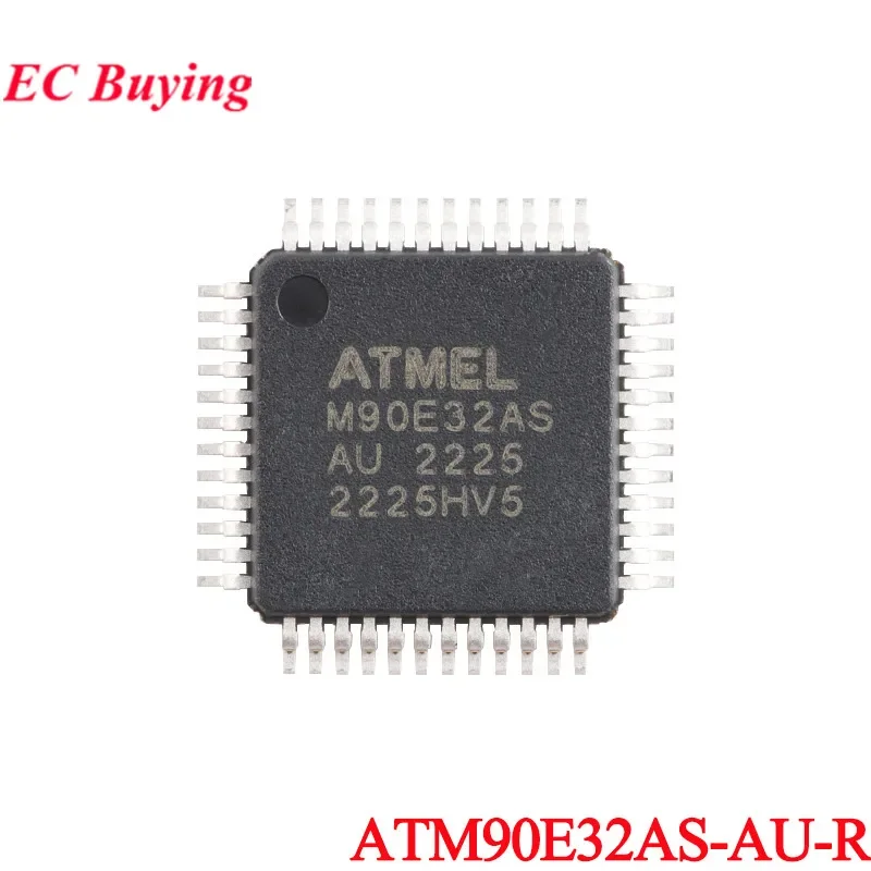 2 uds/1 unidad ATM90E32AS-AU-R ATM90E32AS M90E32AS-AU TQFP-48 Chip IC de medición de energía de amplio rango de alto rendimiento