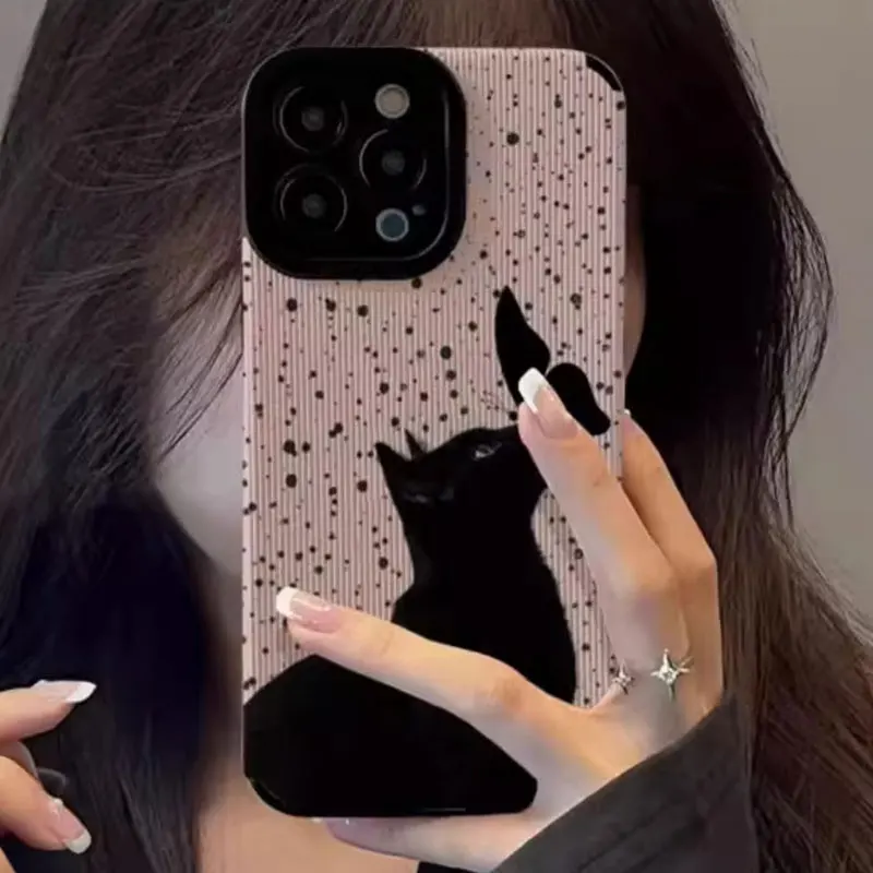 Para Samsung Galaxy S25 S24 Ultra Fundas lindo gato Funda S23 S22 Plus Funda A32 A73 A54 A14 Capas A33 A23 5G A13 A34 A55 A15 A53