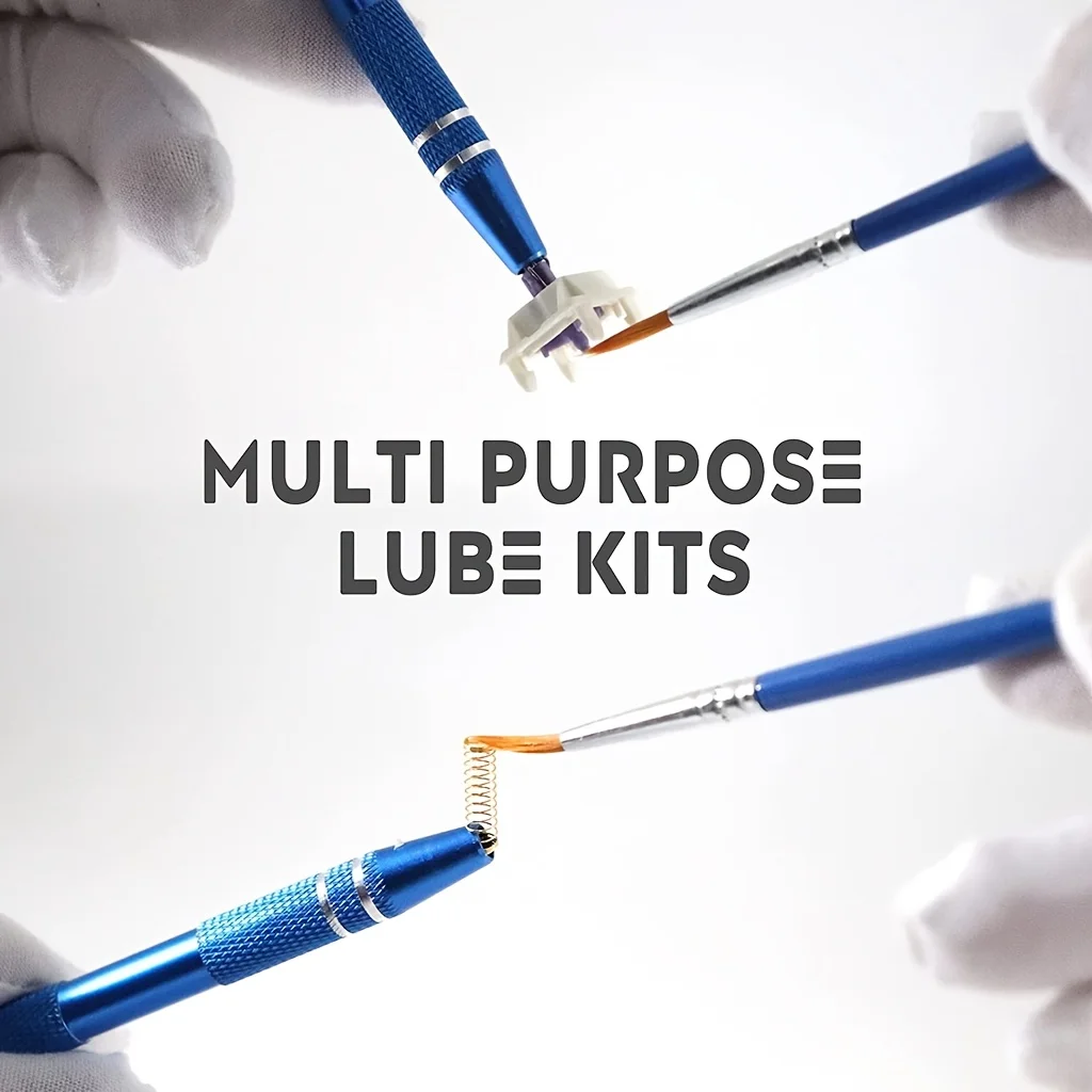 Kits de extractor de interruptor lubricante para teclado mecánico, 4 piezas, extractor de tapa de tecla, cepillo de soporte de vástago