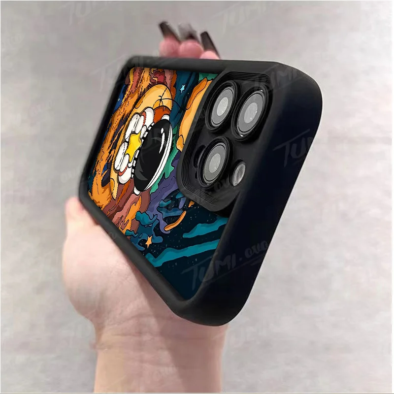 Funda de teléfono de silicona con dibujos animados de astronauta para Samsung Galaxy S24 Ultra S23 FE S22 S21 Plus FE A54 A34 A14 A73 A53 A33 5G, cubierta mate - imagen 5