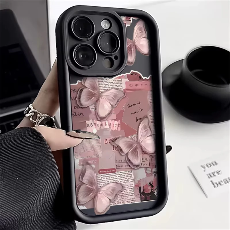 Funda de teléfono rosa a la moda para Samsung Galaxy S25 S24 S23 S22 S21 Ultra Plus S20 FE A55 A54 A35 A15 funda suave de silicona - imagen 2