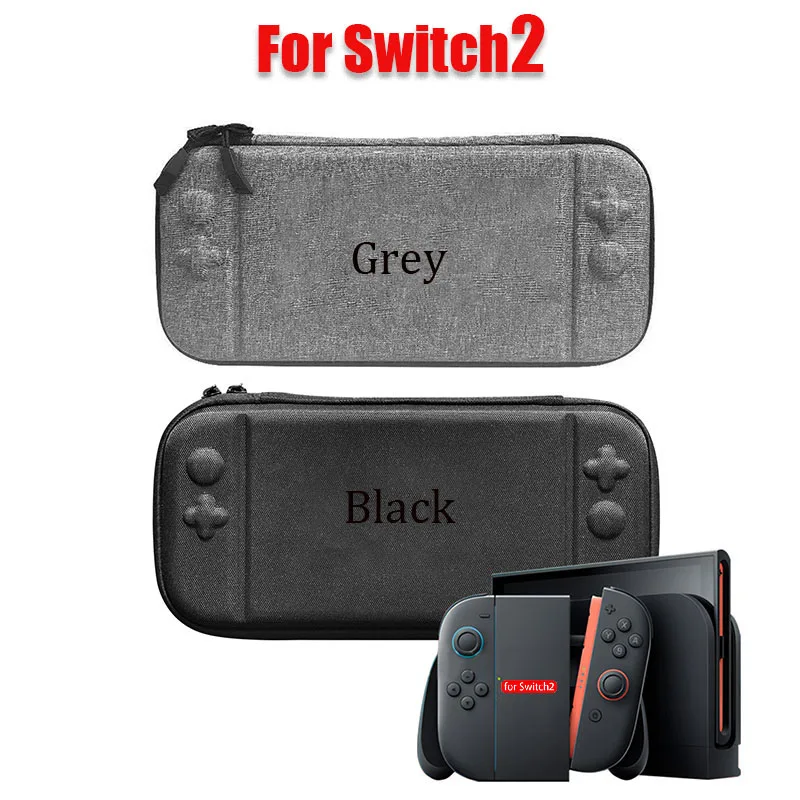 Estuche de transporte delgado de viaje para interruptor 2025, 2 accesorios, bolsa de mano de almacenamiento protectora de carcasa dura EVA impermeable para NS 2, 1 ud. - imagen 2