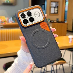 Para Xiaomi POCO F8 Ultra funda dura de PU magnética de carga inalámbrica funda protectora trasera para POCO F8 Pro F8Ultra carcasa de teléfono