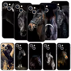 Funda iPhone Caballo Corriendo – Diseño Salvaje Negro