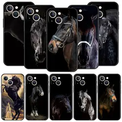 Funda iPhone Caballo Corriendo – Diseño Salvaje Negro