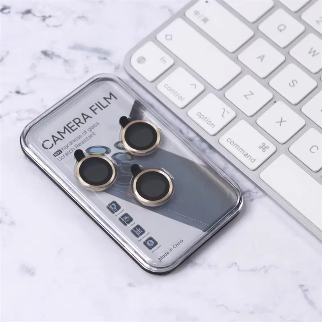 2-3 uds película protectora de lente de cámara de Metal para IPhone 17 16 15 Pro Max 15 14 Plus 12 13 Mini anillo de lente tapa brillante de vidrio templado - imagen 4