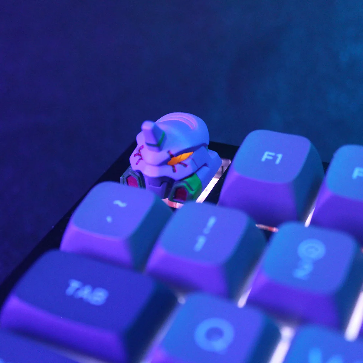 Juego de teclas con tema de máquina inicial de EVA, transmisión de luz, teclas originales hechas a mano personalizadas para regalo de teclado mecánico