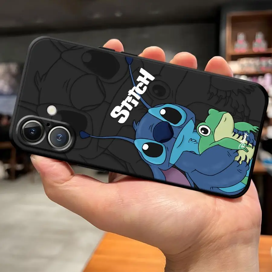 Funda de punto de dibujos animados de Disney para iPhone 17Air 13 12 11 17 Pro Max XR 15 16 14 Plus XS Max 7 8 funda de teléfono suave negra - imagen 5