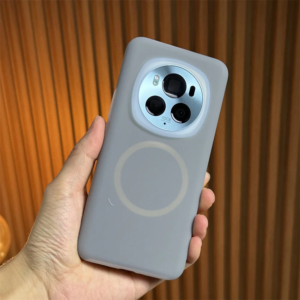 Para Honor Magic6 Pro funda de teléfono gelatina de silicona líquida todo incluido fuerte adsorción magnética fundas de carga magnéticas magic7pro - imagen 2