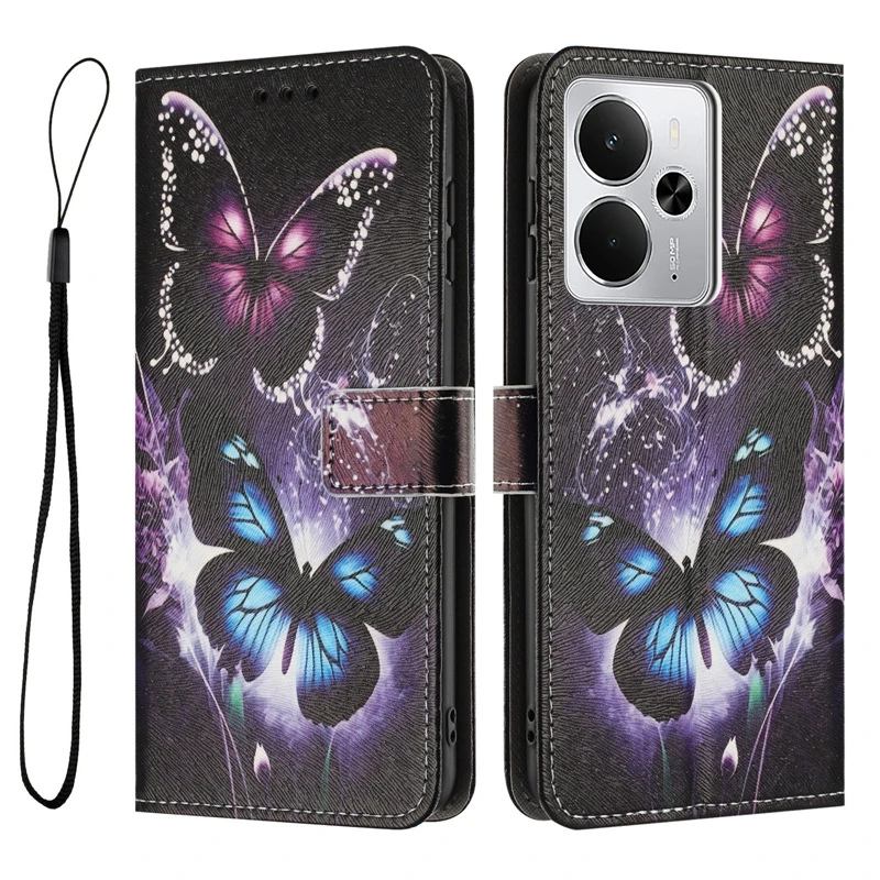 Para Realme 14 Funda 1 Realme14 5G RMX5075 Funda protectora tipo billetera pintada Funda de teléfono para OPPO Realme 14 14T 5G RMX5078 Funda - imagen 4