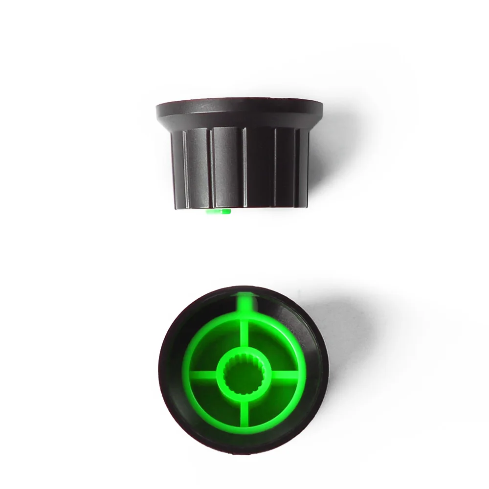 Perilla de potenciómetro de 5 piezas, 24x15mm, tapa de Control de volumen del eje de flores, perillas verdes para codificador - imagen 5