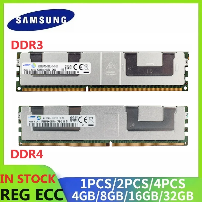 Memoria RAM de servidor Samsung REG ECC RAM DDR3 compatible con placa base X79 LGA 2011 DDR4 compatible con placa base X99 8GB 16GB 32GB de memoria