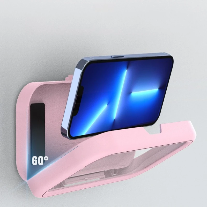 Soporte para teléfono de ducha impermeable, soporte telescópico de montaje en pared para teléfono, ángulo de rotación ajustable para baño, soporte de cocina - imagen 3