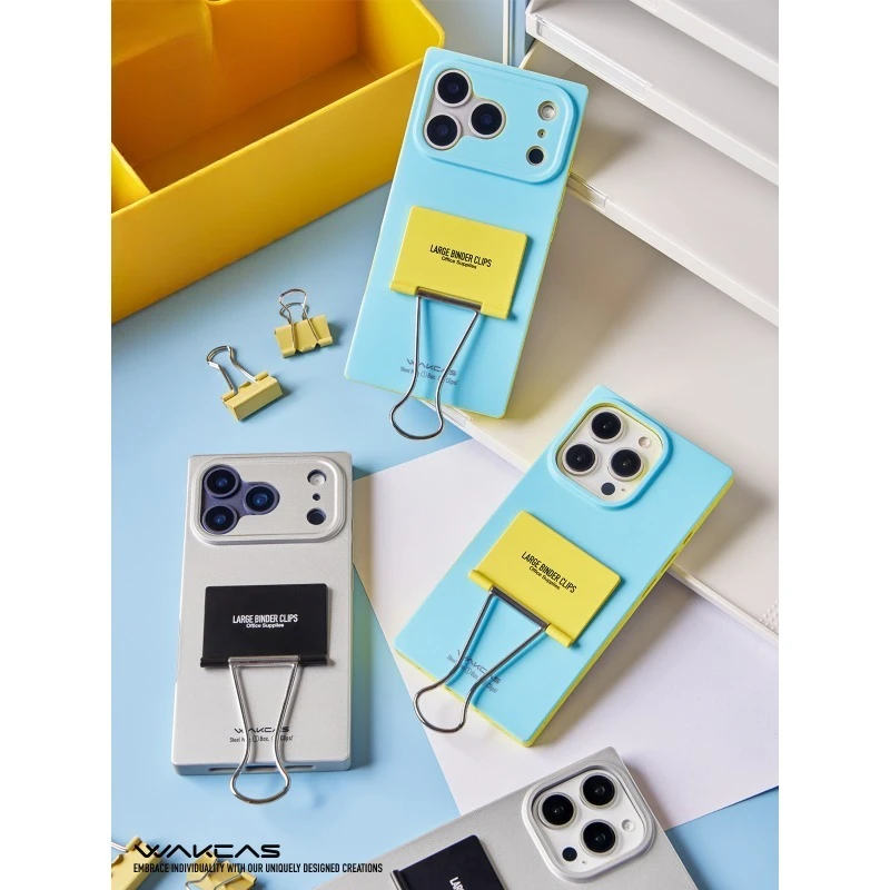 WAKCAS-funda protectora cuadrada con contraste esmerilado para teléfono, funda protectora adecuada para IPhone 17/16 Pro/Pro Max, regalo - imagen 5