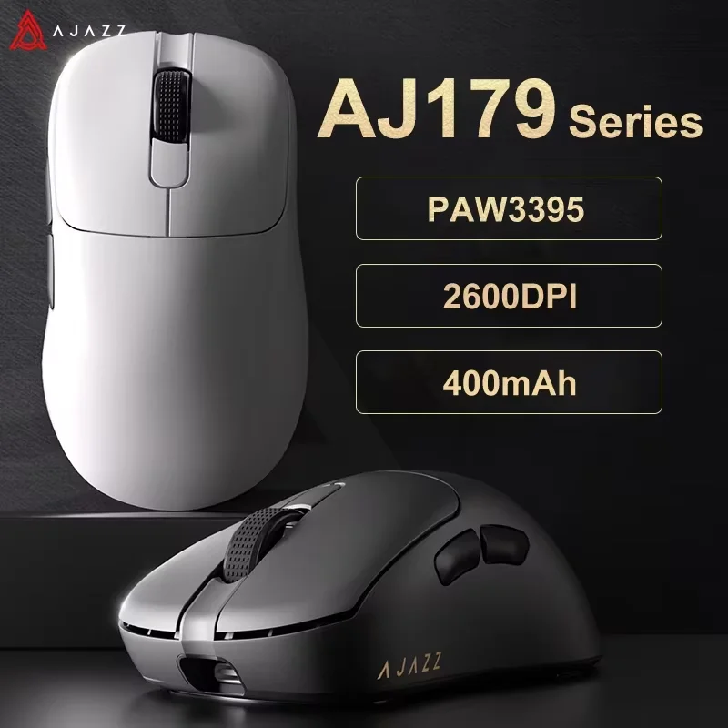 AJAZZ AJ179 PRO PAW3395 ratón inalámbrico ligero con cable, Base de carga magnética, ergonómico, Macro, para juegos, PC y portátil