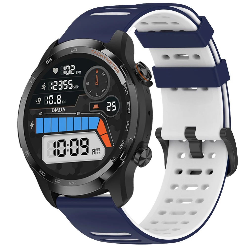 Correa de silicona para TicWatch Pro 3 Ultra GPS LTE Pro X S 4G E2 S2 GTW GTX 2021 22mm Correa deportiva Correa de reloj inteligente mujeres hombres Correa - imagen 4