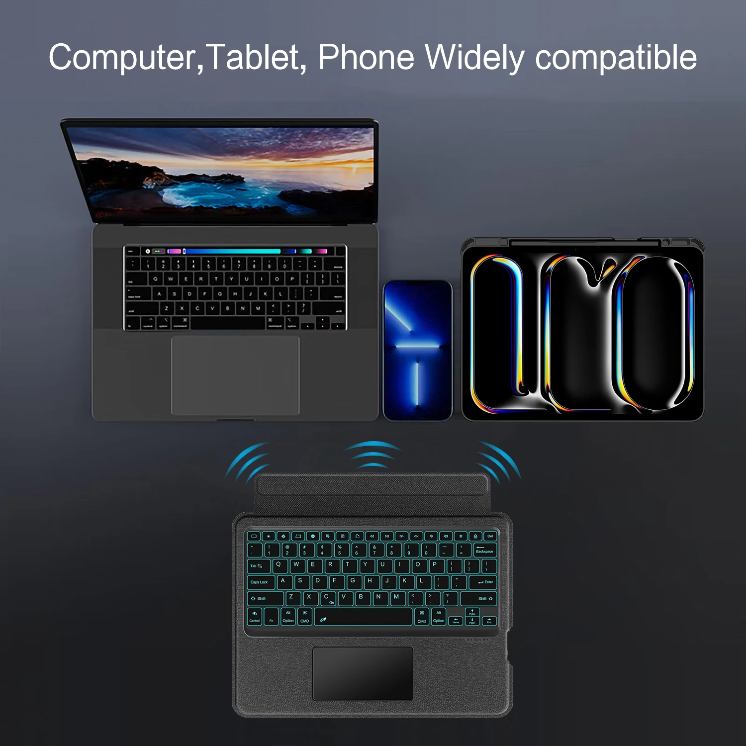 Funda con teclado retroiluminado con panel táctil para iPad Pro 13 M5 M4 13 "tableta para iPad Pro 11 pulgadas M5 M4 cubierta de teclado mágico desmontable - imagen 5