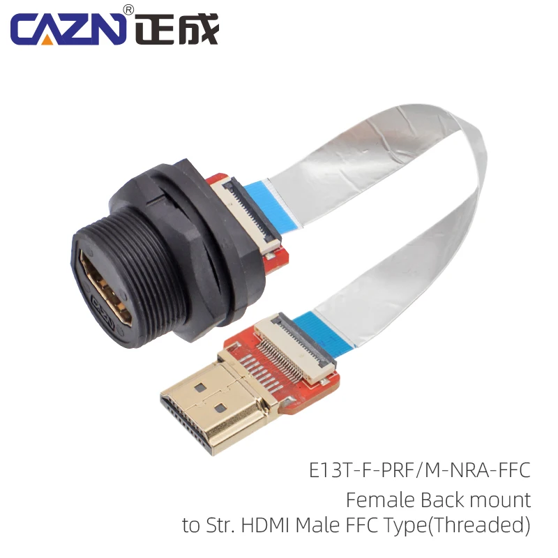 Receptáculo hembra de interfaz AV de tipo roscado con Cable FPC de 0,1 M y 0,2 M - imagen 2